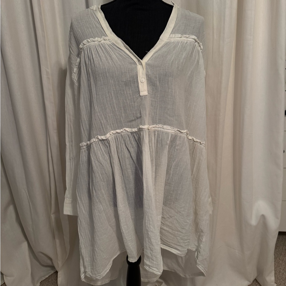 Sundance Cream Lightweight Gauze Top